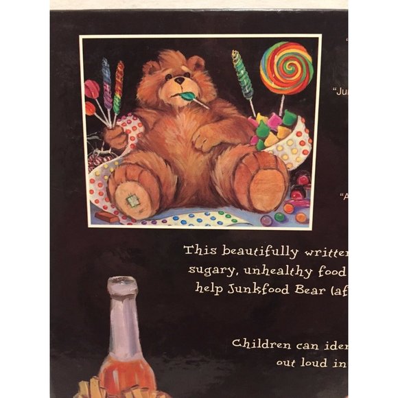 Junkfood Bear Hardcover Book Eat Right Exercise - Picture 4 of 10